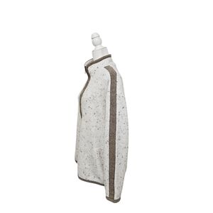 Seasons Sport Cream Speckled Half-Zip Sherpa Pullover Cotton Wool Womens Large